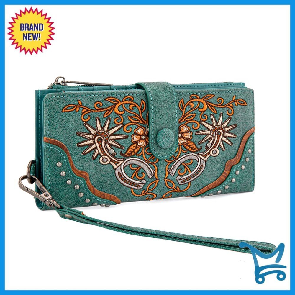 Large Capacity Vegan Leather Wristlet Wallet with RFID Blocking